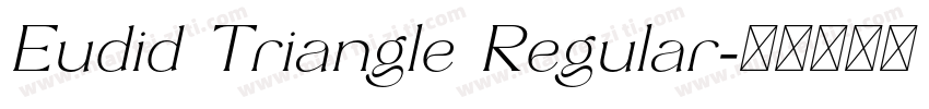 Eudid Triangle Regular字体转换